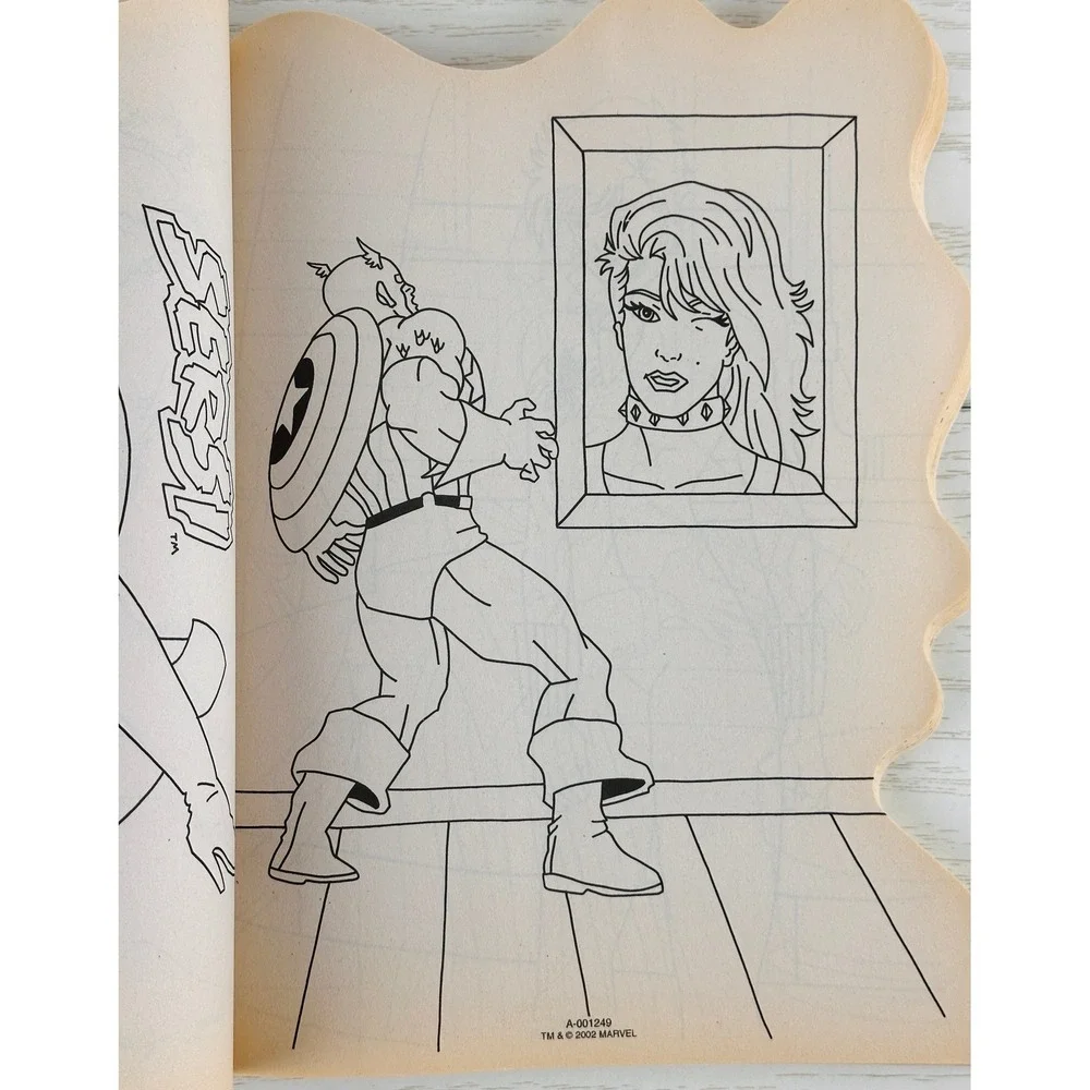 Marvel Avengers Coloring‎ Activity Book 2002 Paradise Press Kids Uncolored